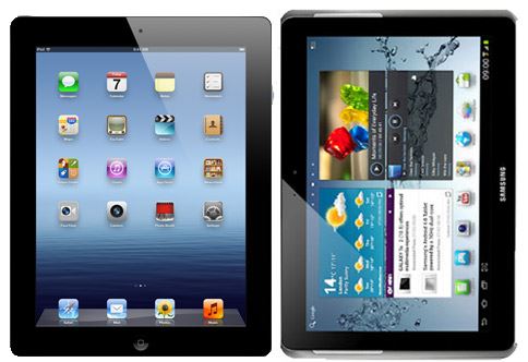Samsung Galaxy Tab 10.1 2 vs iPad 3