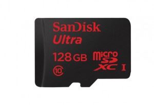 Micro SD card of 128 GB memory