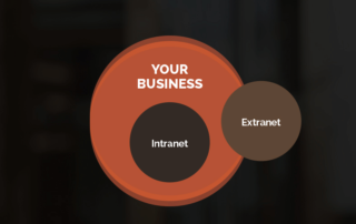 Diagram of intranet and extranet